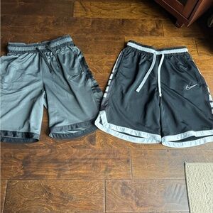 Nike Gray and Black Athletic Shorts